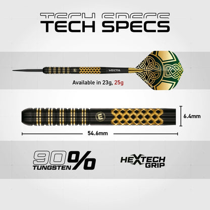 Winmau Brendan Dolan Steel Tip Darts 25g 90% Tungsten Alloy
