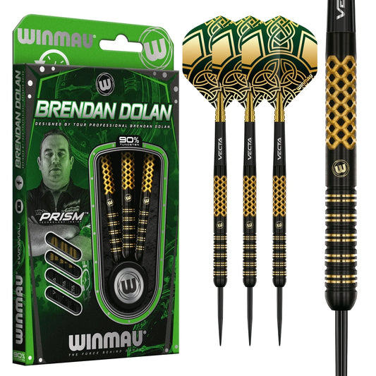 Winmau Brendan Dolan Steel Tip Darts 23g 90% Tungsten Alloy