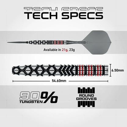 Winmau Frontier Collection - Fornax Switch Point Steel Tip Darts - Tapered 21g 90% Tungsten Alloy