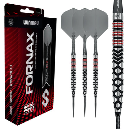Winmau Frontier Collection - Fornax Switch Point Steel Tip Darts - Tapered 23g 90% Tungsten Alloy