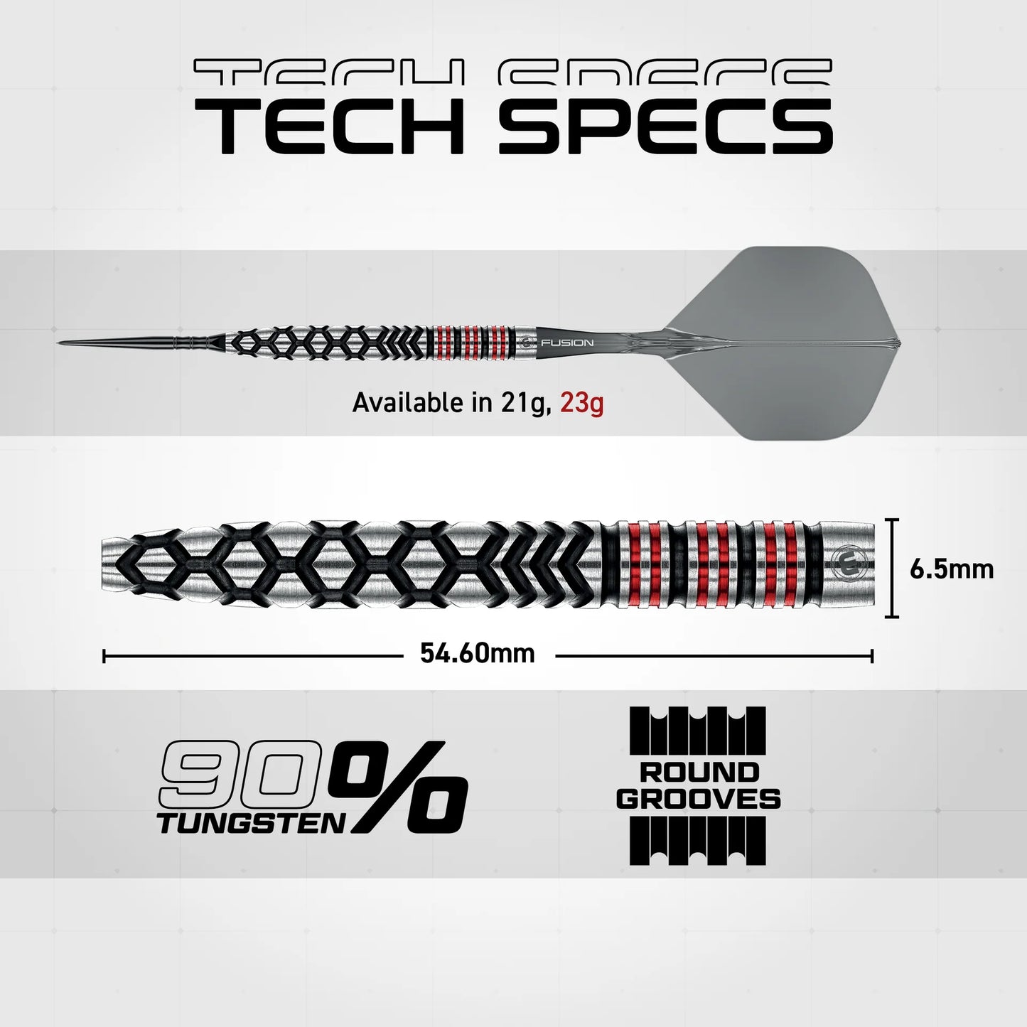 Winmau Frontier Collection - Fornax Switch Point Steel Tip Darts - Tapered 23g 90% Tungsten Alloy