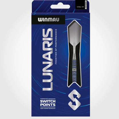 Winmau Frontier Collection - Lunaris Switch Point Steel Tip Darts - Parallel 25g 90% Tungsten Alloy