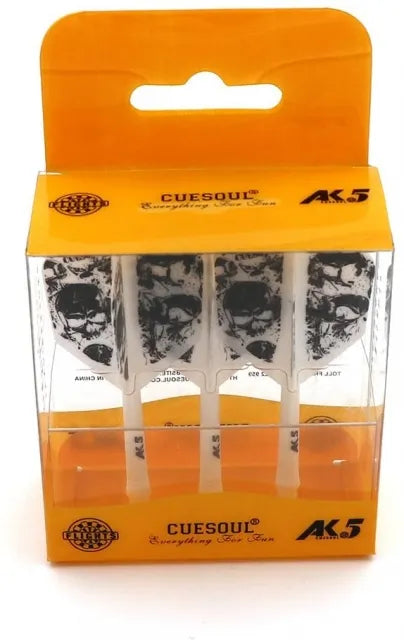CUESOUL ROST AK5 Integrated Dart Shaft & Flight - Big Wing Shape - Medium - Skulls White