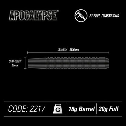 Winmau Apocalypse Soft Tip Dart Set 20 gram Brass