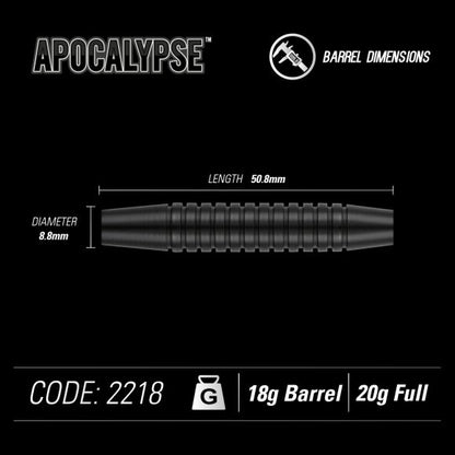 Winmau Apocalypse Dart Set  20 gram Brass SOFT TIP