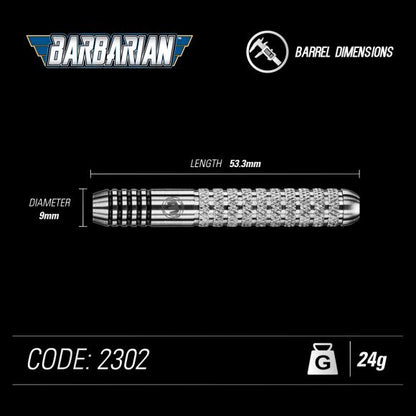 Winmau Barbarian Steel Tip Dart Set 24 gram Inox Steel