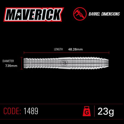 Winmau Maverick 23 gram 80% Tungsten Alloy Steel Tip Darts