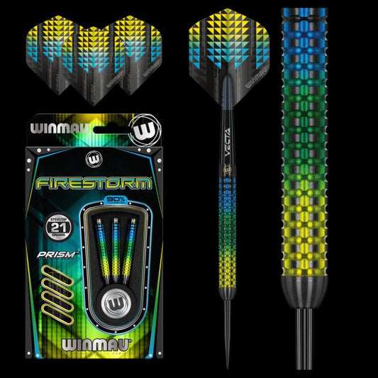 Winmau Firestorm Steel Tip Dart Set 21 gram 90% Tungsten alloy