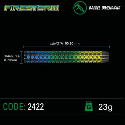 Winmau Firestorm Steel Tip Dart Set 23 gram 90% Tungsten Alloy