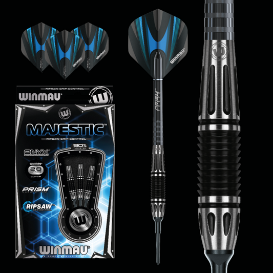 Winmau Majestic 20 gram 90% Tungsten Alloy Soft Tip Darts