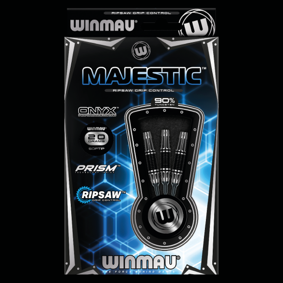 Winmau Majestic 20 gram 90% Tungsten Alloy Soft Tip Darts