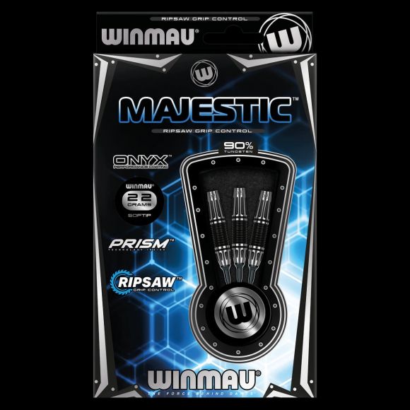 Winmau Majestic 22 gram 90% Tungsten Alloy Soft Tip Darts