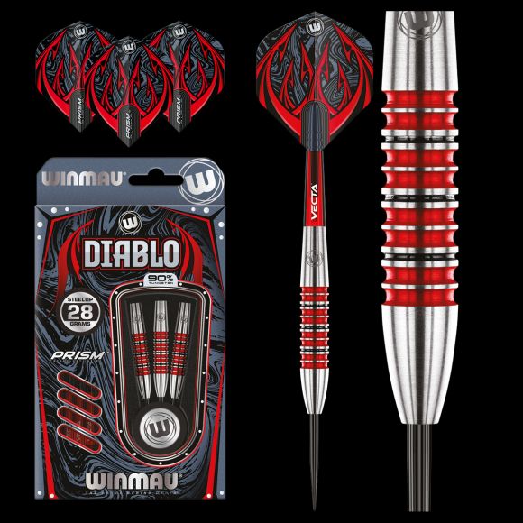 Winmau Diablo Steel Tip Dart Set 28 gram 90% Tungsten alloy