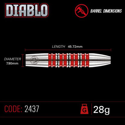 Winmau Diablo Steel Tip Dart Set 28 gram 90% Tungsten alloy