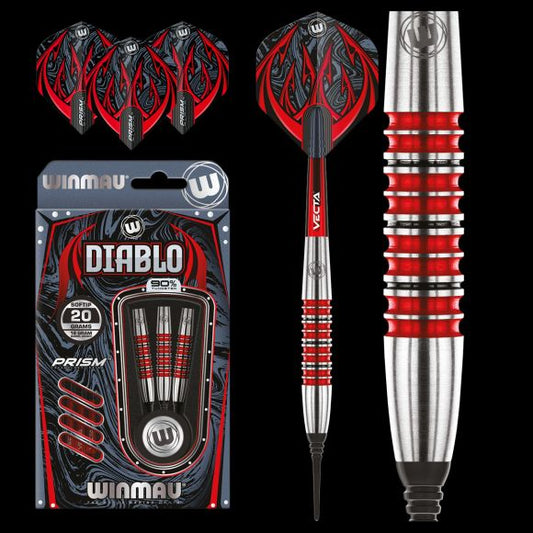 Winmau Diablo 18 gram barrel/20 gram full 90% Tungsten alloy SOFT TIP