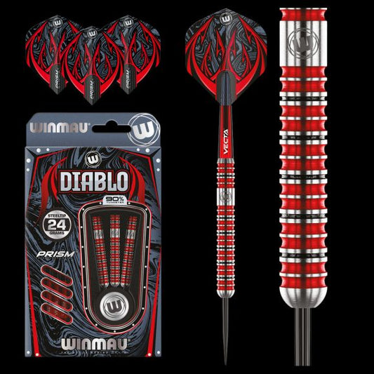 Winmau Diablo Steel Tip Dart Set 24 gram 90% Tungsten alloy