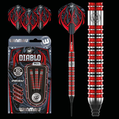 Winmau Diablo 18 gram barrel/20 gram full 90% Tungsten alloy SOFT TIP