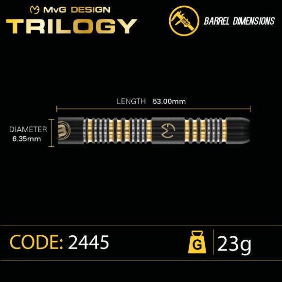 MvG Trilogy 23 gram 90% Tungsten alloy