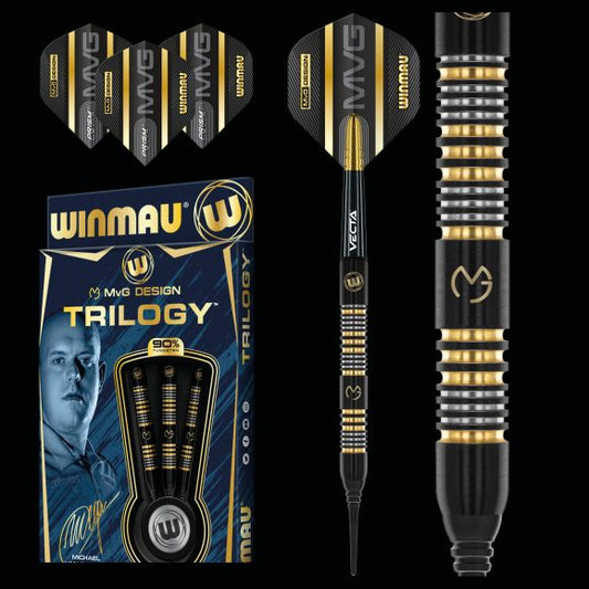 MvG (Michael Van Gerwen) Trilogy 18 gram barrel/20 gram full 90% Tungsten alloy SOFT TIP