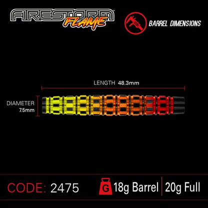 Winmau Firestorm Flame 20 gram 90% Tungsten alloy SOFT TIP
