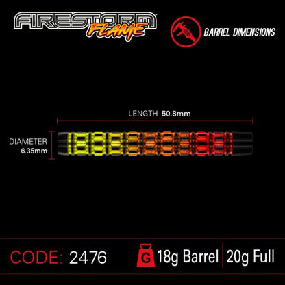 Winmau Firestorm Flame 20 gram 90% Tungsten alloy SOFT TIP