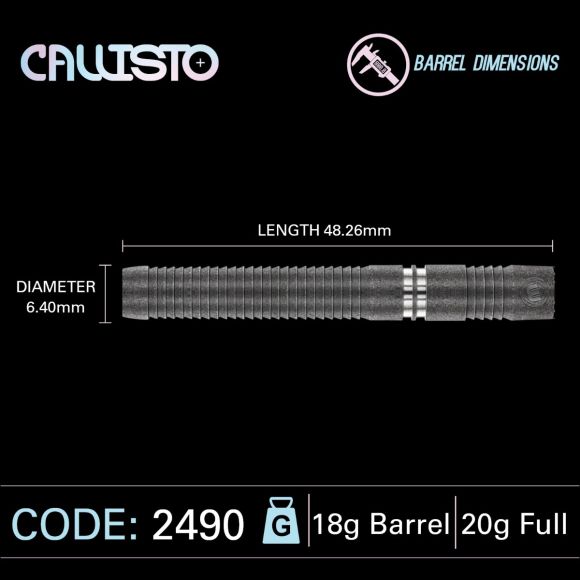 Winmau Callisto 1 SOFT TIP Dart Set 20 gram 90% Tungsten Alloy