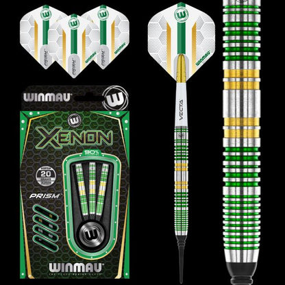 Winmau Xenon 20 gram SOFT TIP Dart Set 90% Tungsten alloy