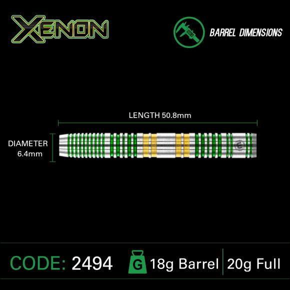Winmau Xenon 20 gram SOFT TIP Dart Set 90% Tungsten alloy