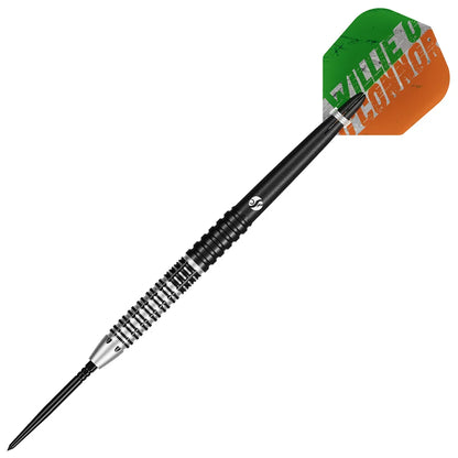 Shot Pro Series Willie O'Connor Magpie Turbo Point Steel Tip Dart Set-90% Tungsten Barrels - 24gm