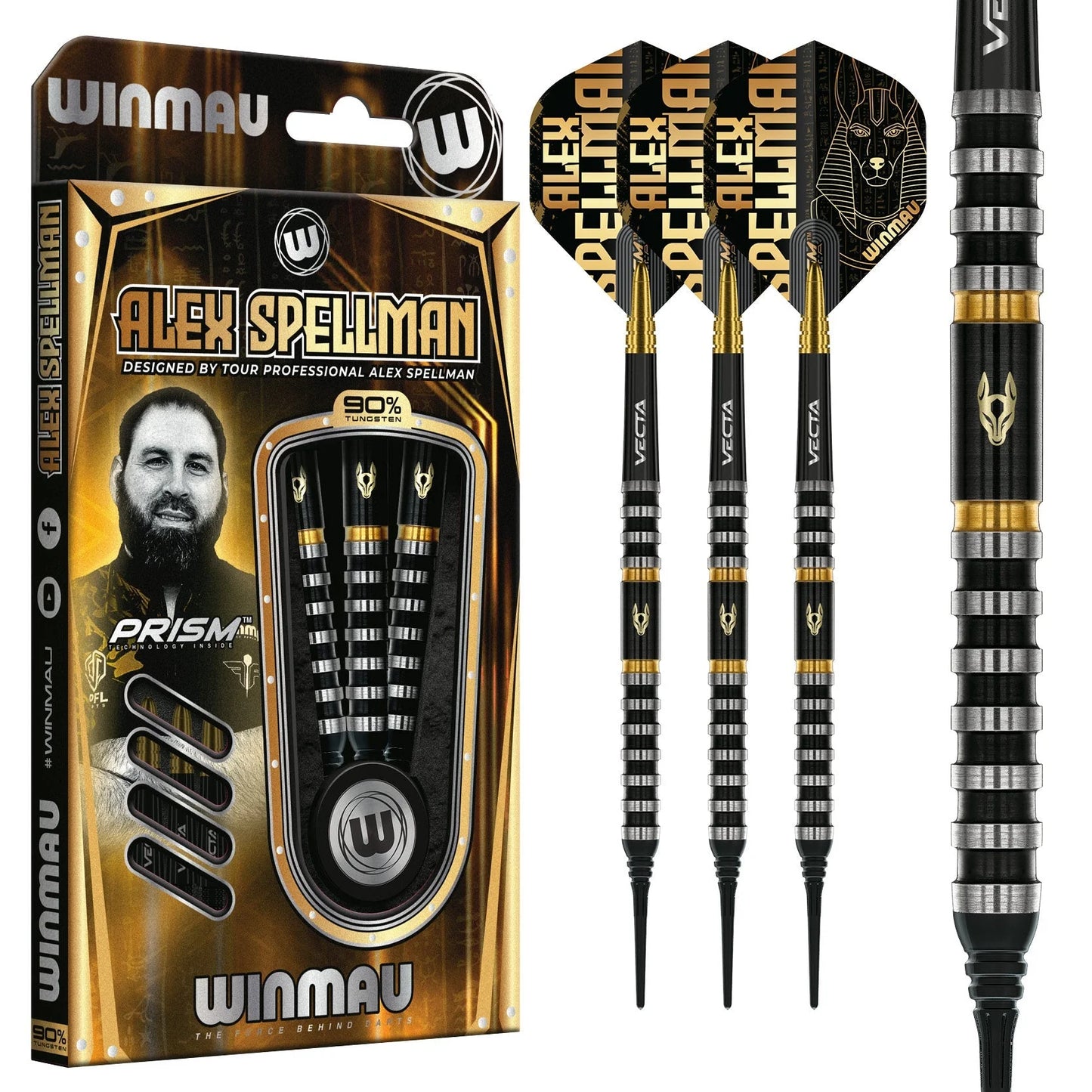 Winmau Alex Spellman - 20 gram 90% Tungsten alloy SOFT TIP