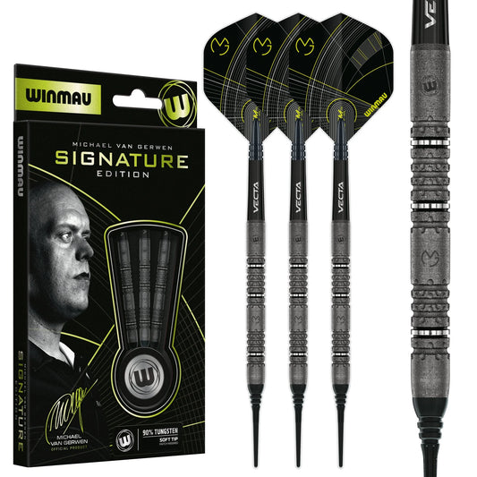 MvG Michael Van Gerwen Signature Edition 18 gram barrel/20 gram full 85% Tungsten alloy Soft Tip