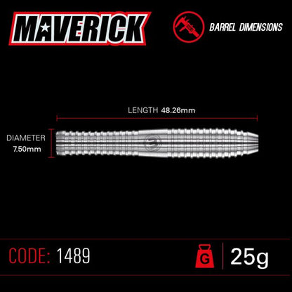 Winmau Maverick 25 gram 80% Tungsten Alloy Steel Tip Darts