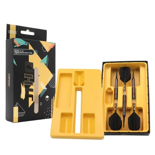 CUESOUL JIHO S5 19 gram 90% Tungsten Soft Tip Dart Set w/ ROST T19 Flight