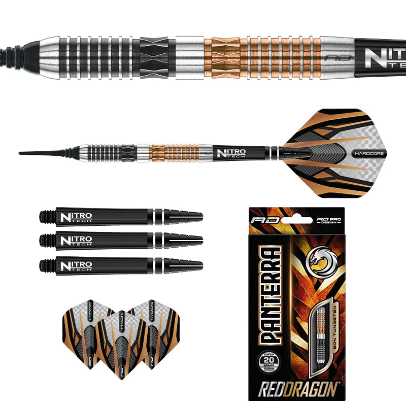PANTERRA 18 gram barrel/20 gram full 90% Tungsten SOFT TIP