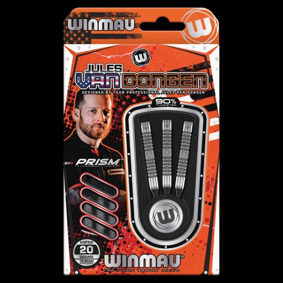 Winmau Jules van Dongen - 20 gram 90% Tungsten alloy SOFT TIP