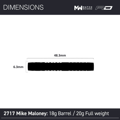 Winmau Mike Maloney - 18 gram 90% Tungsten alloy SOFT TIP