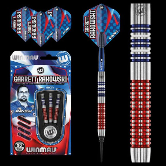 Winmau Garrett Rakowski - 20 gram 90% Tungsten alloy SOFT TIP