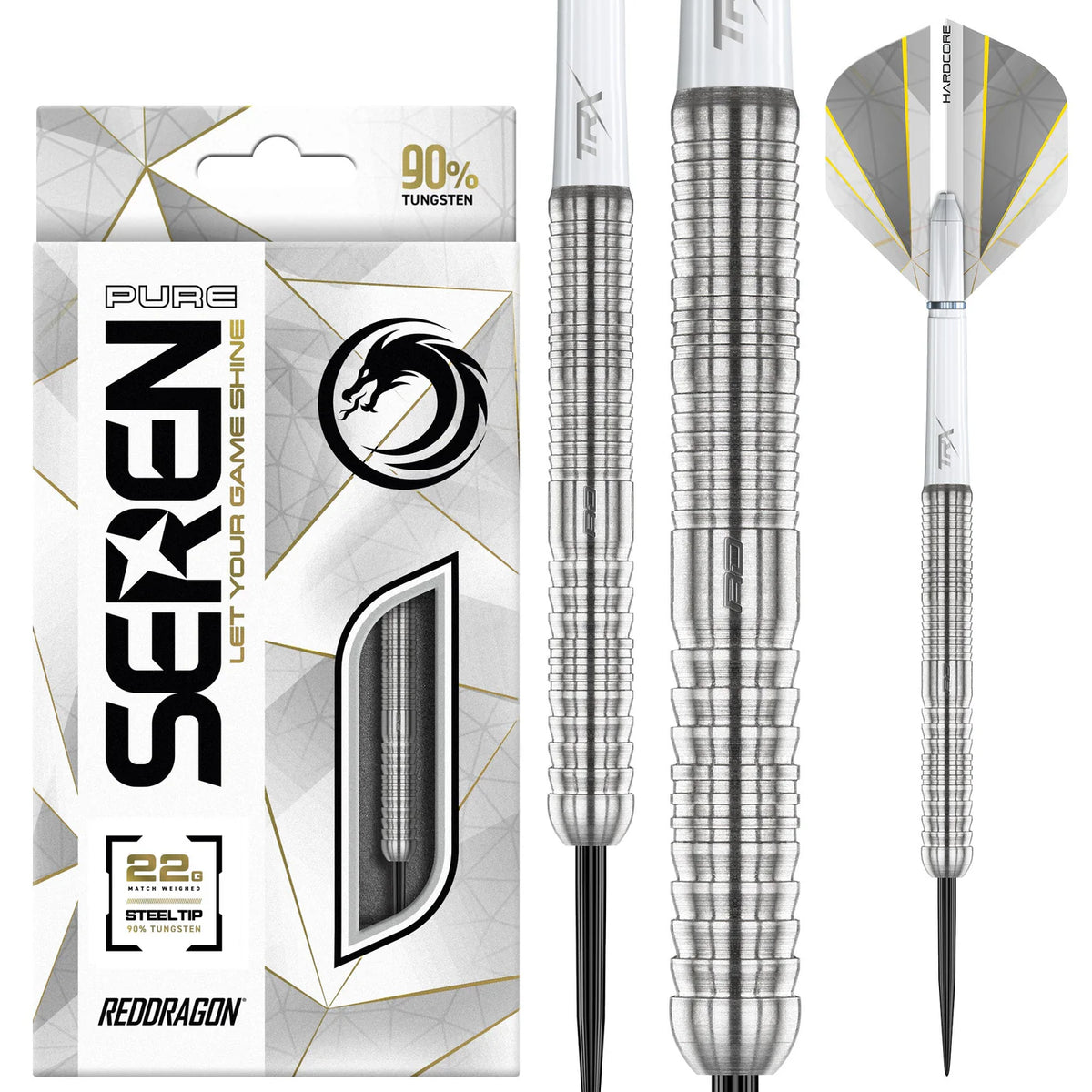 Red Dragon Seren 1 Pure Steel Tip Darts 90% Tungsten - 22gm – Mack