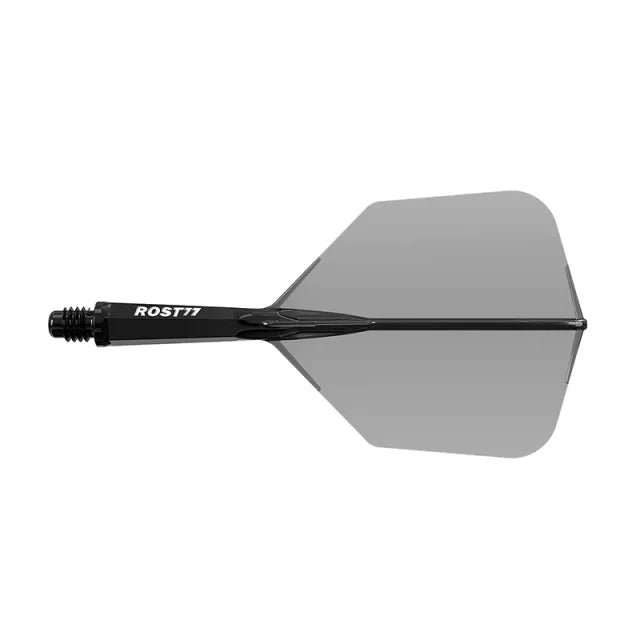 CUESOUL ROST 77 Integrated Dart Shaft & Flight - Big Wing Shape - Short - Transparent B/B/G