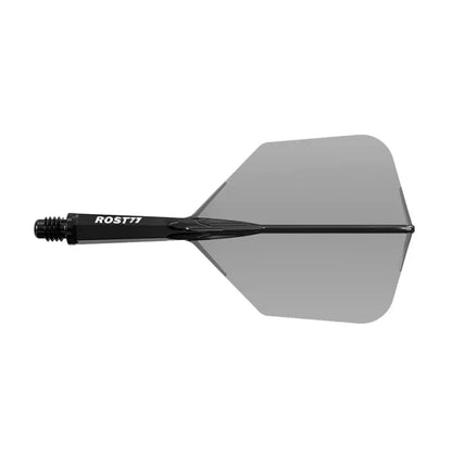 CUESOUL ROST 77 Integrated Dart Shaft & Flight - Big Wing Shape - Short - Transparent B/B/G