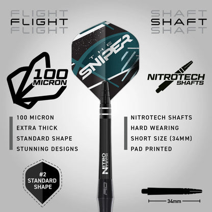 Red Dragon Connor Scutt Steel Tip Darts 90% Tungsten 22gm