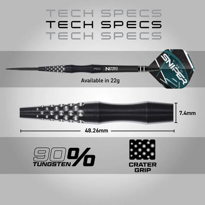 Red Dragon Connor Scutt Steel Tip Darts 90% Tungsten 22gm