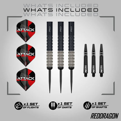 Red Dragon Rob Owen Steel Tip Darts 90% Tungsten 22gm