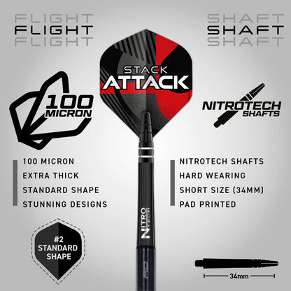 Red Dragon Rob Owen Steel Tip Darts 90% Tungsten 22gm