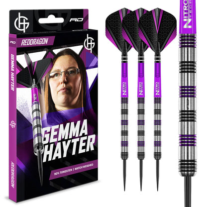 Red Dragon Gemma Hayter Steel Tip Darts 90% Tungsten 22gm