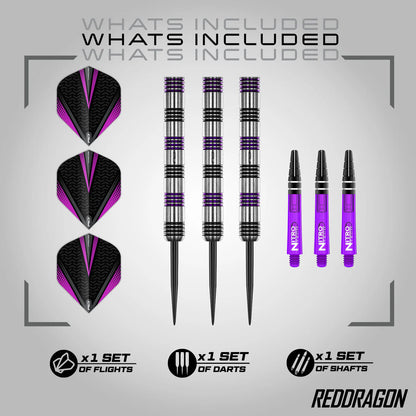 Red Dragon Gemma Hayter Steel Tip Darts 90% Tungsten 22gm