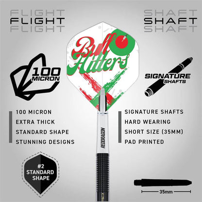 Red Dragon Bullhitters V1 Steel Tip Darts 23 gram 90% Tungsten