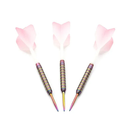 CUESOUL Pink Gem Stone 22 gram 90% Tungsten Steel Tip Dart Set w/ ROST Flights