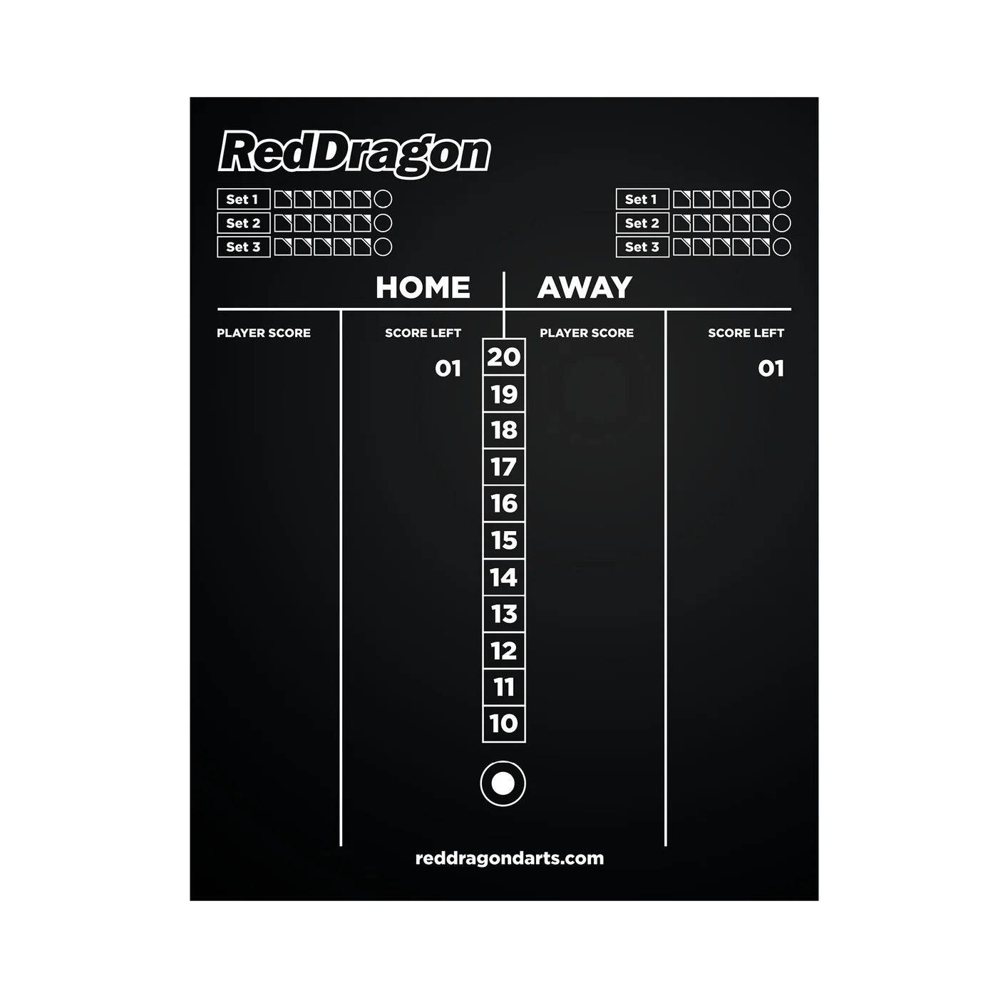 Red Dragon Dry Wipe Scoreboard