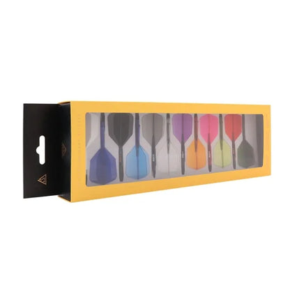 CUESOUL ROST 77 Integrated Dart Shaft & Flight - Big Wing Shape - Long - 12 Pack Assorted Colors